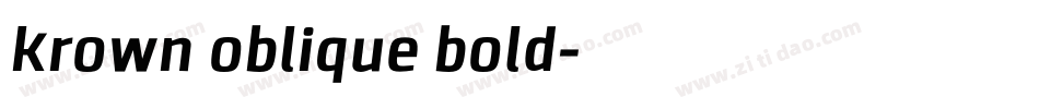 krown oblique bold字体转换